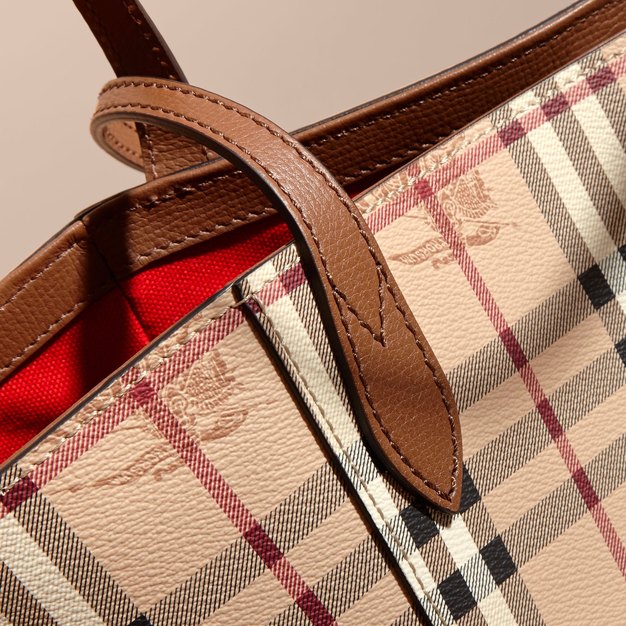 TAN Petit Sac The Canter avec motif Haymarket check