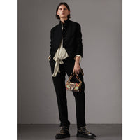 Pale Green Petit sac The Buckle en peau de serpent et à imprimé floral