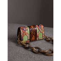 Pale Green Petit sac The Buckle en peau de serpent et à imprimé floral