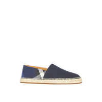 INDIGO BLUE Espadrilles en toile de coton à motif House check surteint