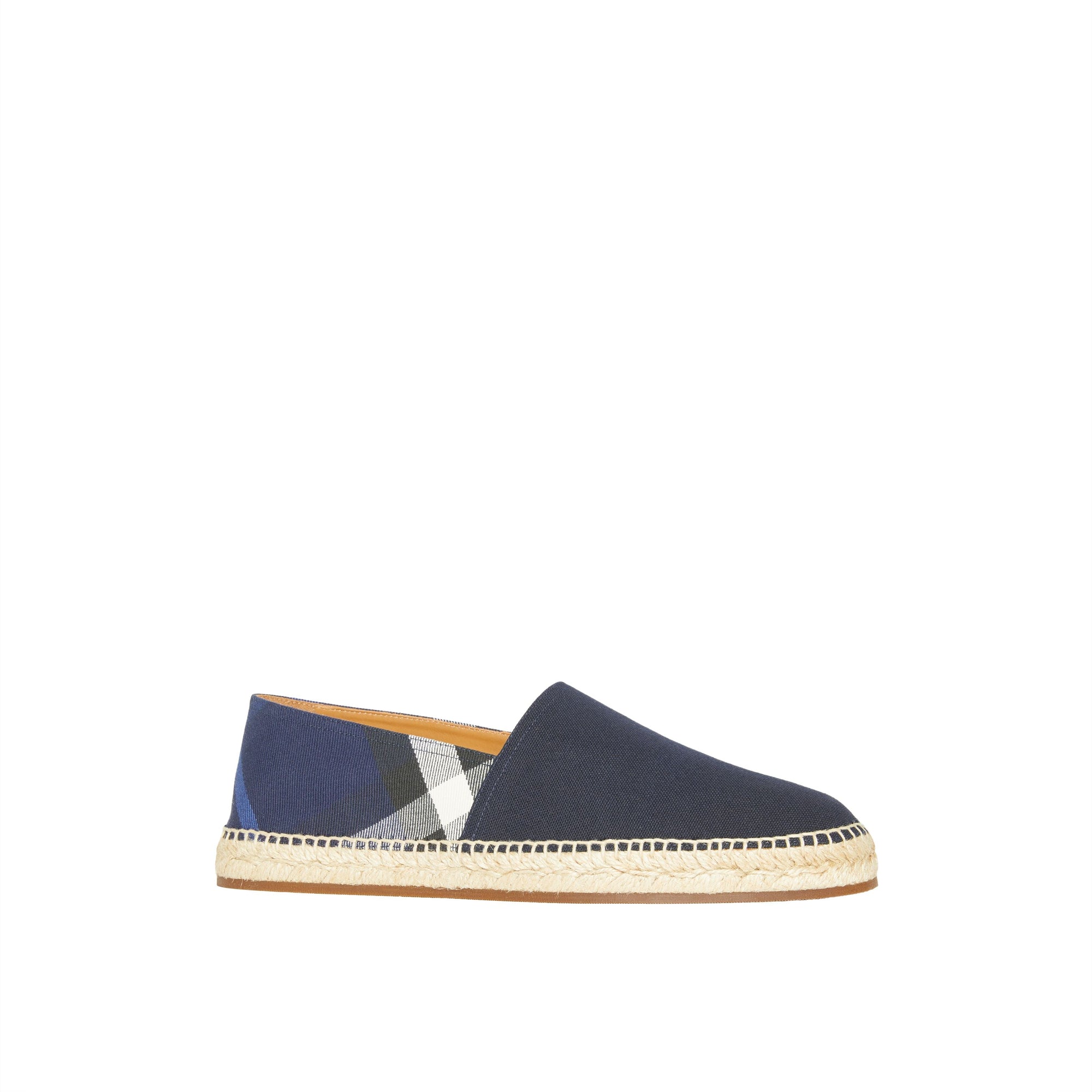 INDIGO BLUE Espadrilles en toile de coton à motif House check surteint