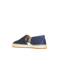 INDIGO BLUE Espadrilles en toile de coton à motif House check surteint