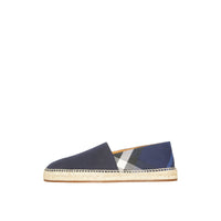 INDIGO BLUE Espadrilles en toile de coton à motif House check surteint
