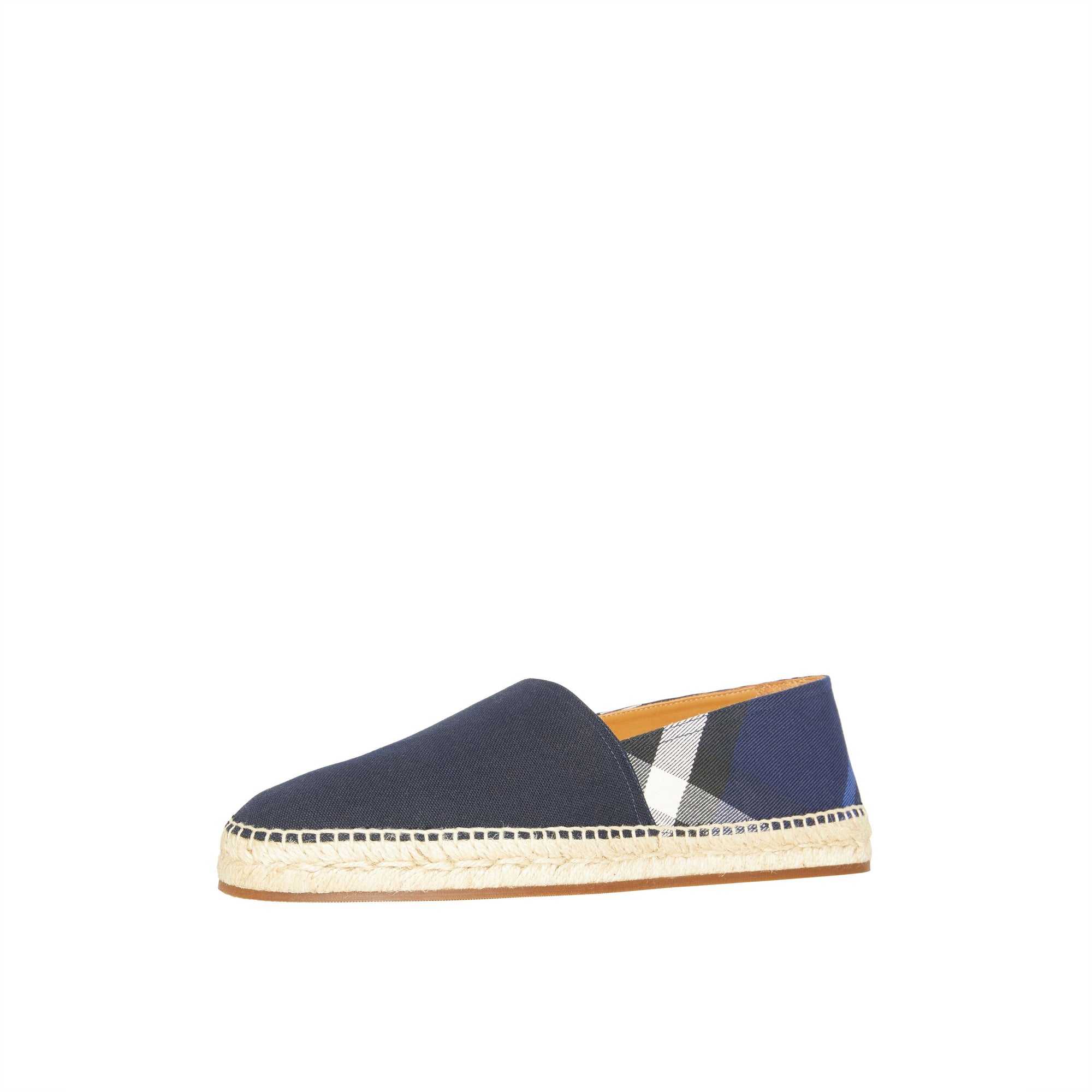 INDIGO BLUE Espadrilles en toile de coton à motif House check surteint