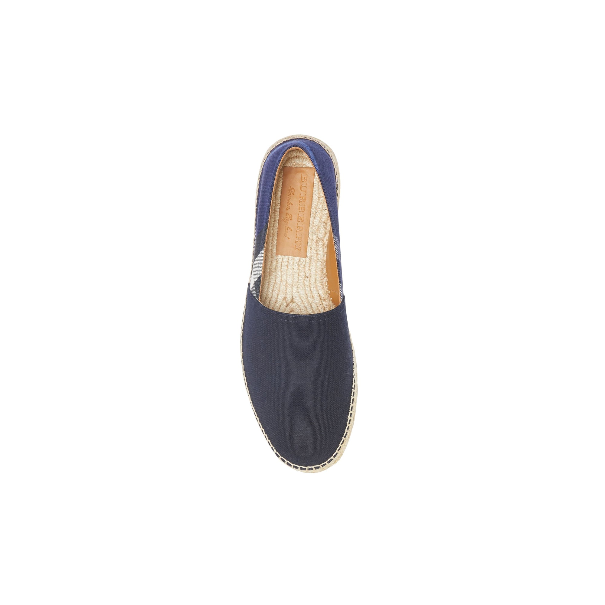 INDIGO BLUE Espadrilles en toile de coton à motif House check surteint