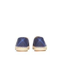 INDIGO BLUE Espadrilles en toile de coton à motif House check surteint