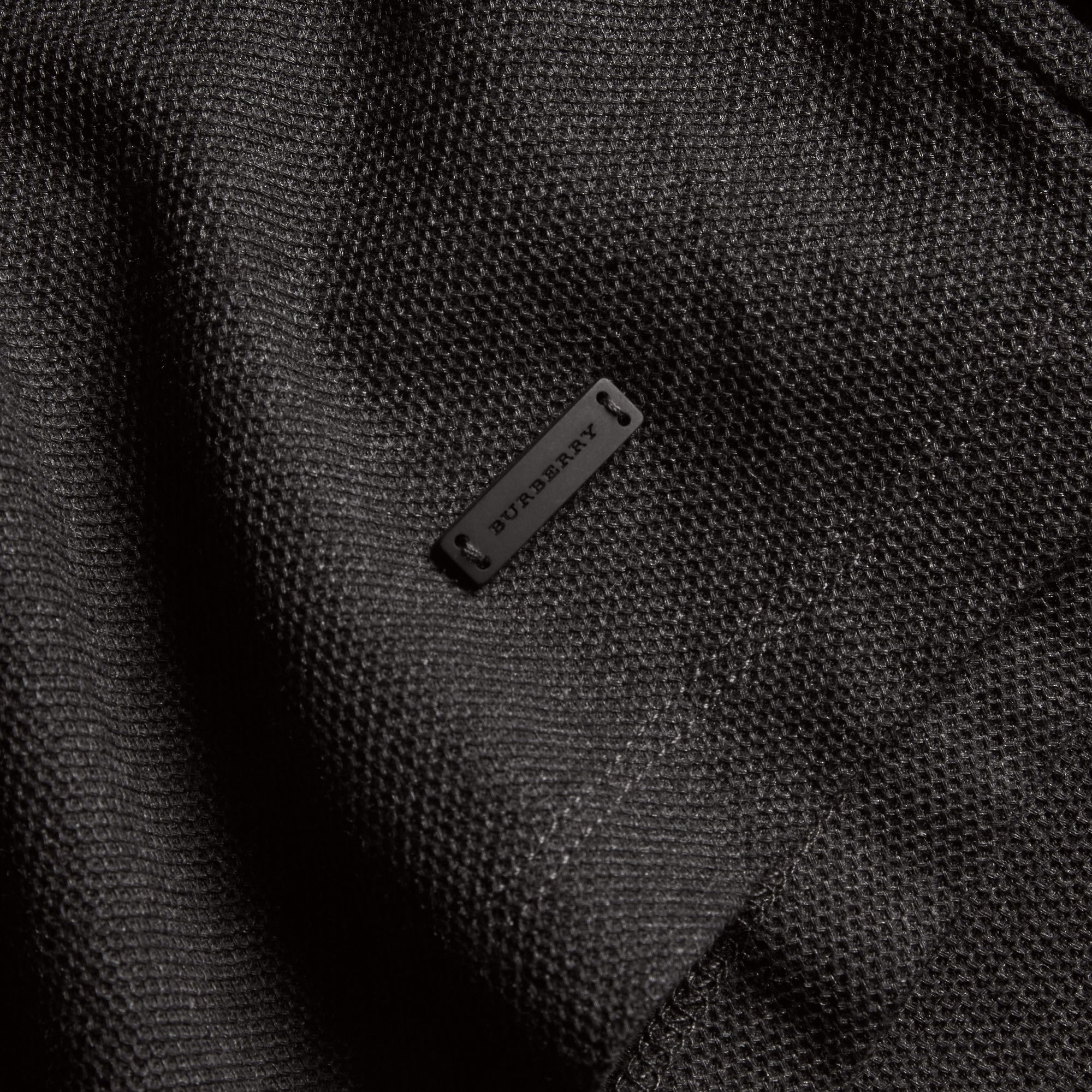 CHARCOAL Polo en piqué de coton passepoilé