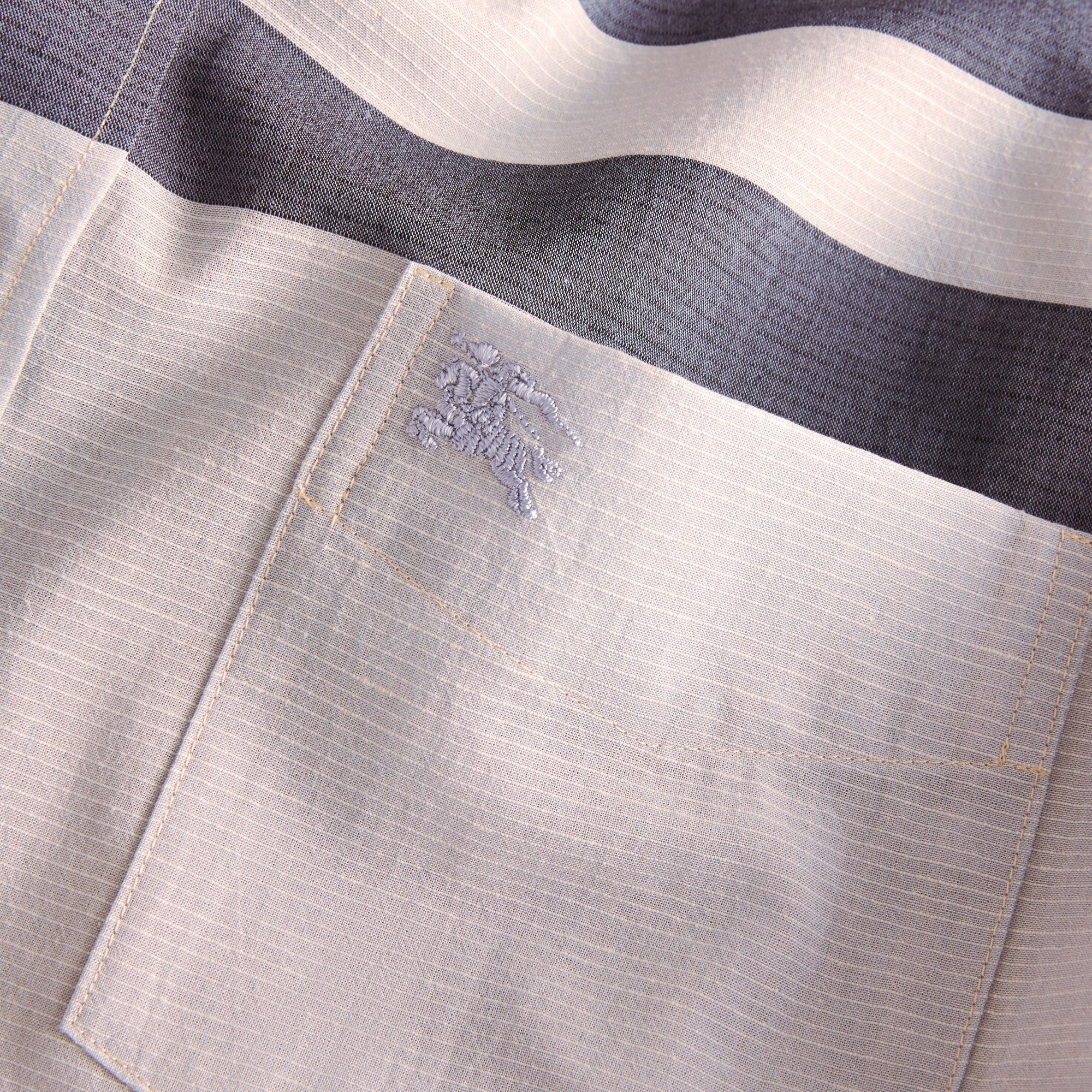 PALE CORNFLOWER BLUE Chemise en coton et lin à motif check