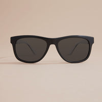 BLACK Lunettes de soleil à monture carrée avec détails check