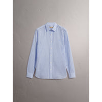 LIGHT BLUE Chemise en coton mélangé à rayures