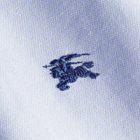 CORNFLOWER BLUE Chemise Oxford en coton à col boutonné avec détails check