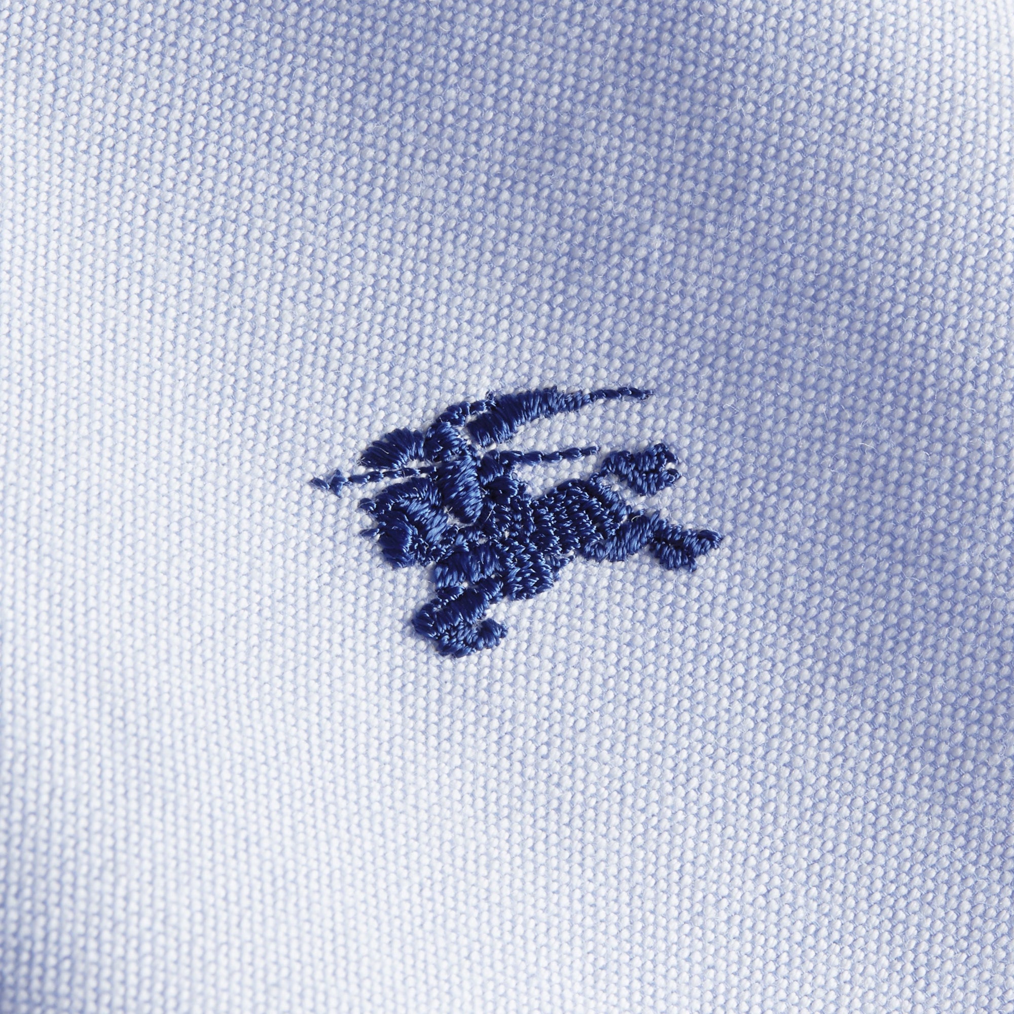 CORNFLOWER BLUE Chemise Oxford en coton à col boutonné avec détails check