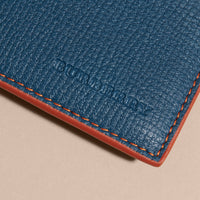 MARINE BLUE Porte-cartes en cuir color-block
