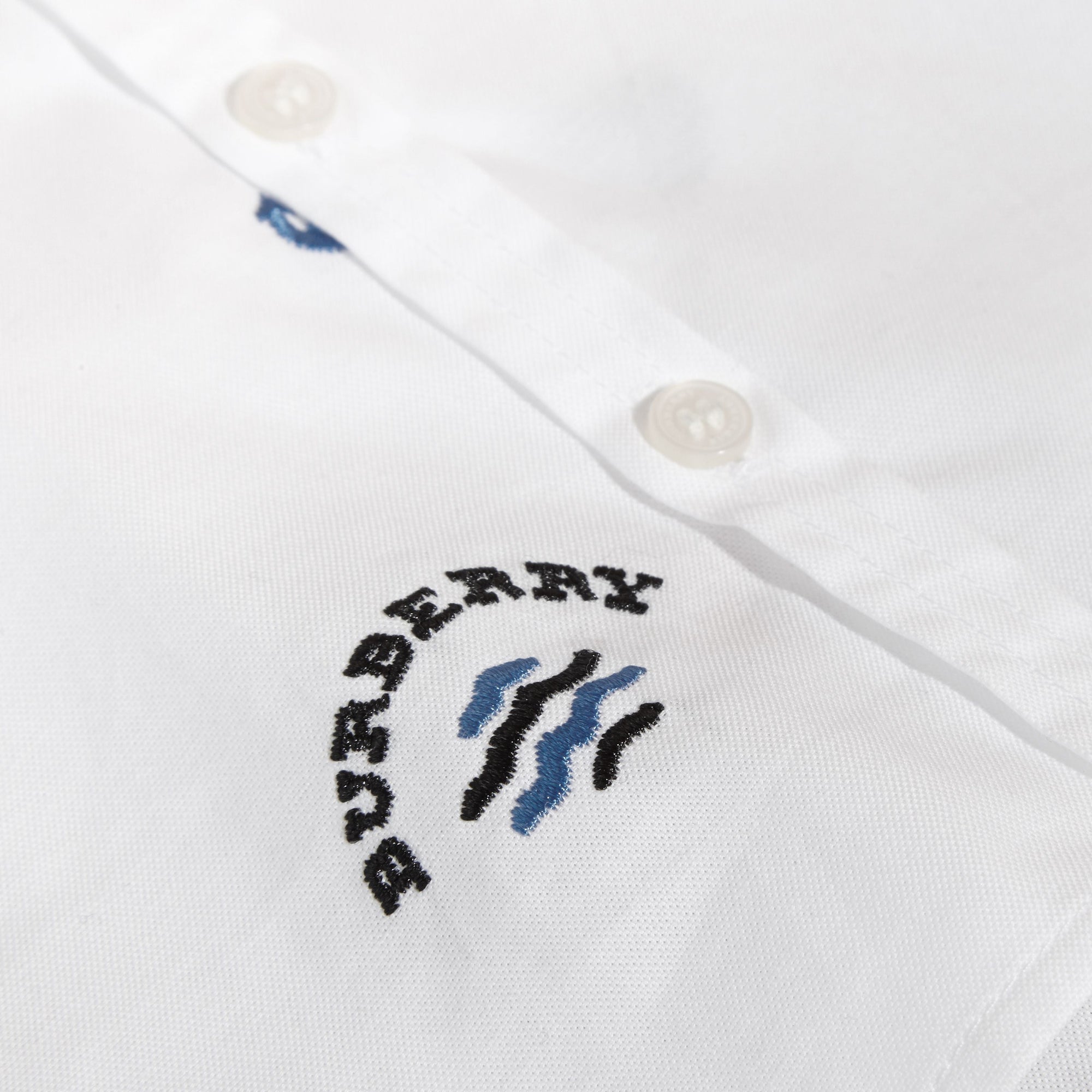 WHITE Chemise Oxford en coton avec motifs nautiques brodés