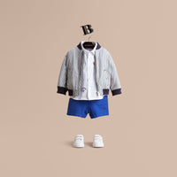 INDIGO Veste seersucker légère rayée