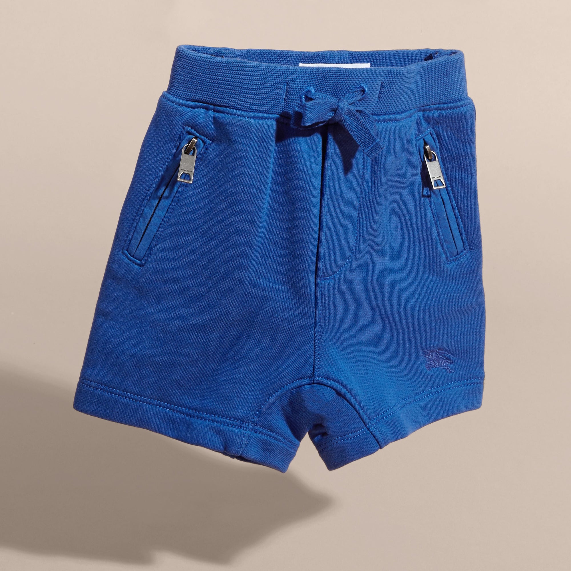 BRILLIANT BLUE Short en jersey de coton avec cordon de serrage