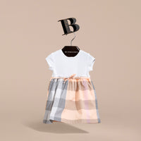 APRICOT Robe t-shirt en jersey de coton à motif check