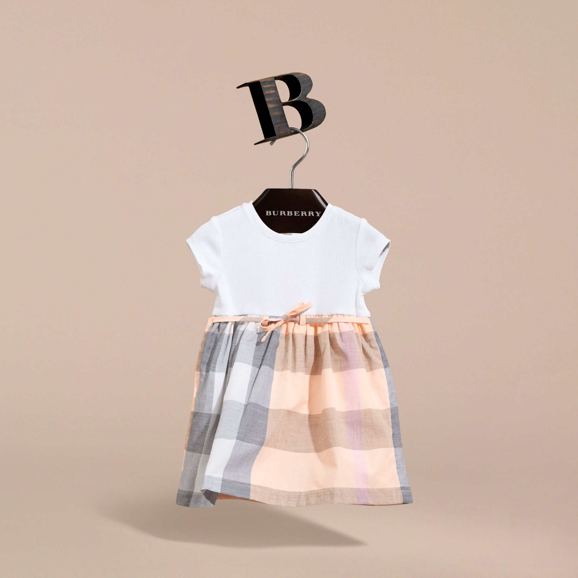 APRICOT Robe t-shirt en jersey de coton à motif check