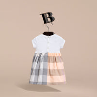 APRICOT Robe t-shirt en jersey de coton à motif check