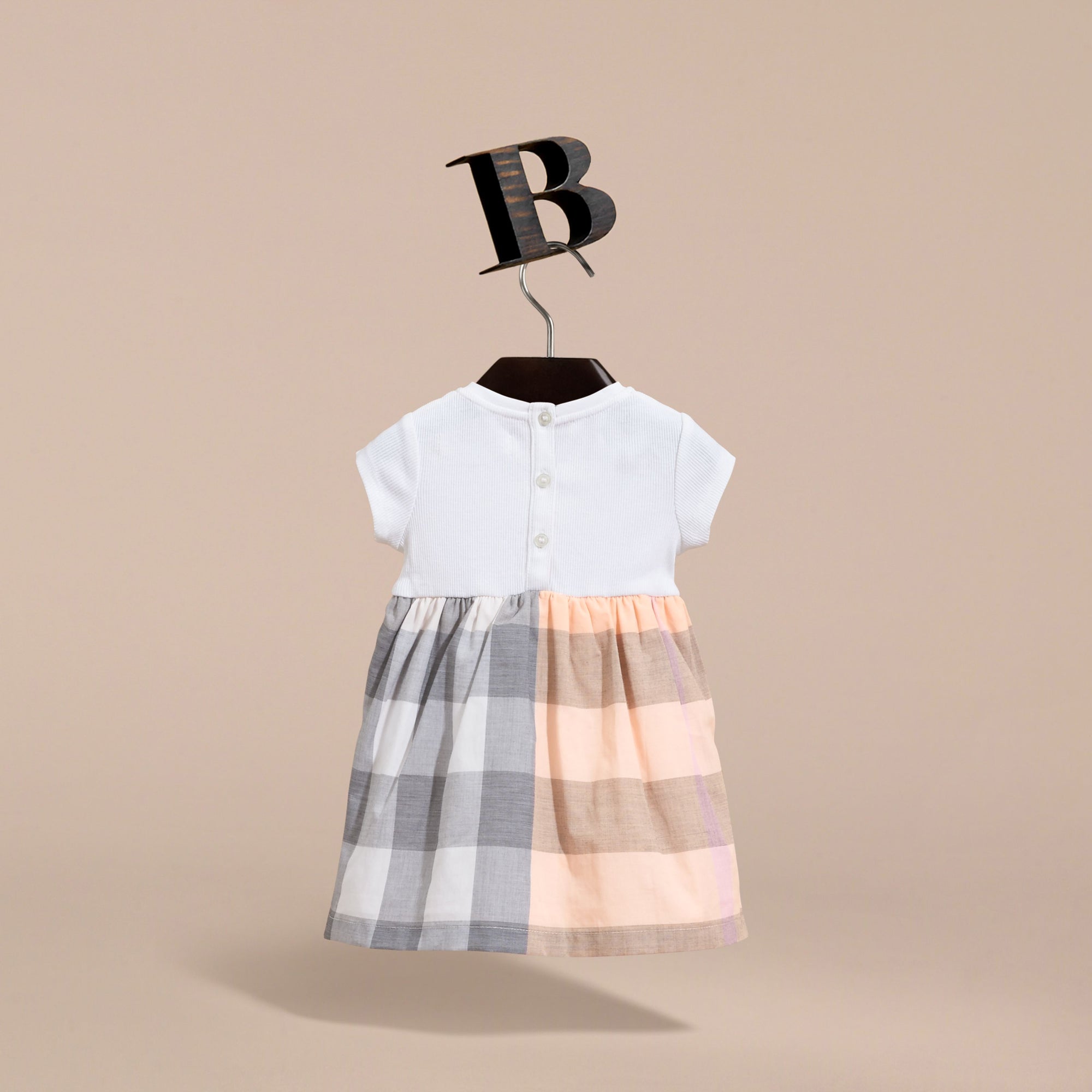 APRICOT Robe t-shirt en jersey de coton à motif check