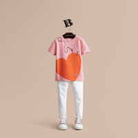 LIGHT COPPER PINK M T-shirt en coton avec motif Cœur de Cupidon
