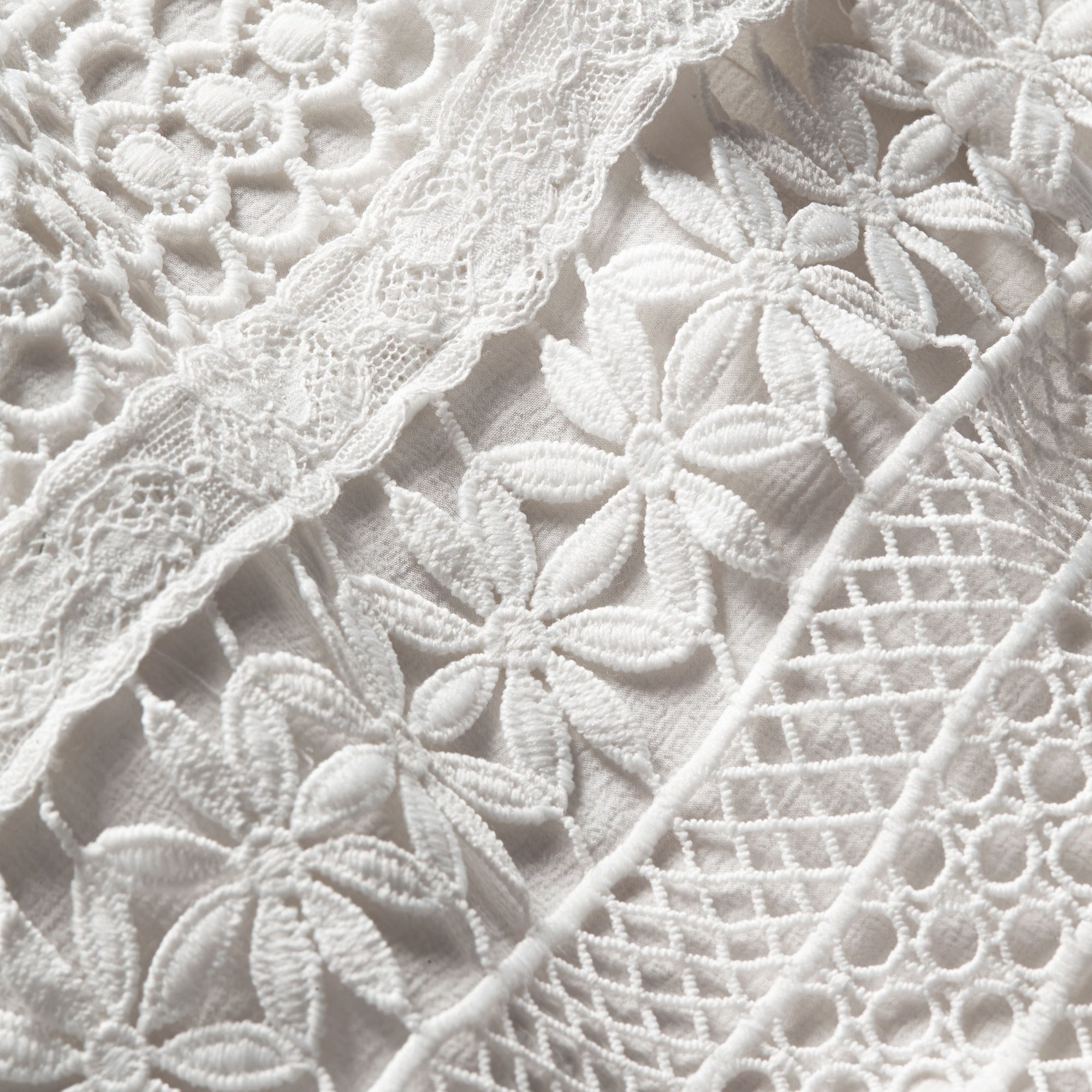 WHITE Jupe en macramé de dentelle