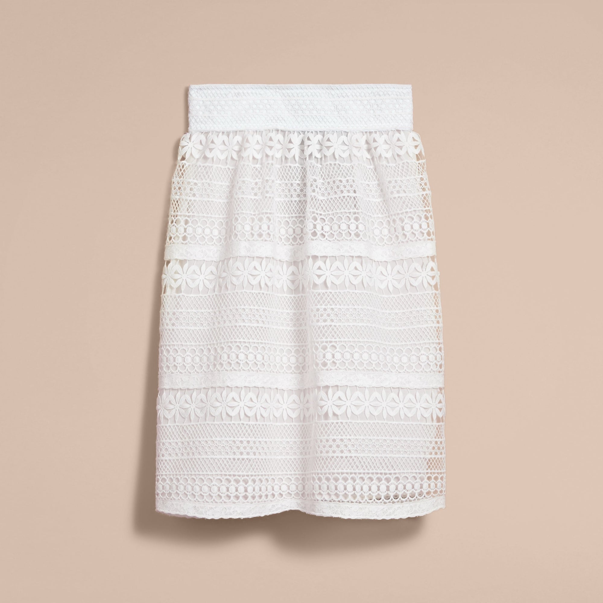 WHITE Jupe en macramé de dentelle