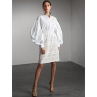 WHITE Jupe en macramé de dentelle