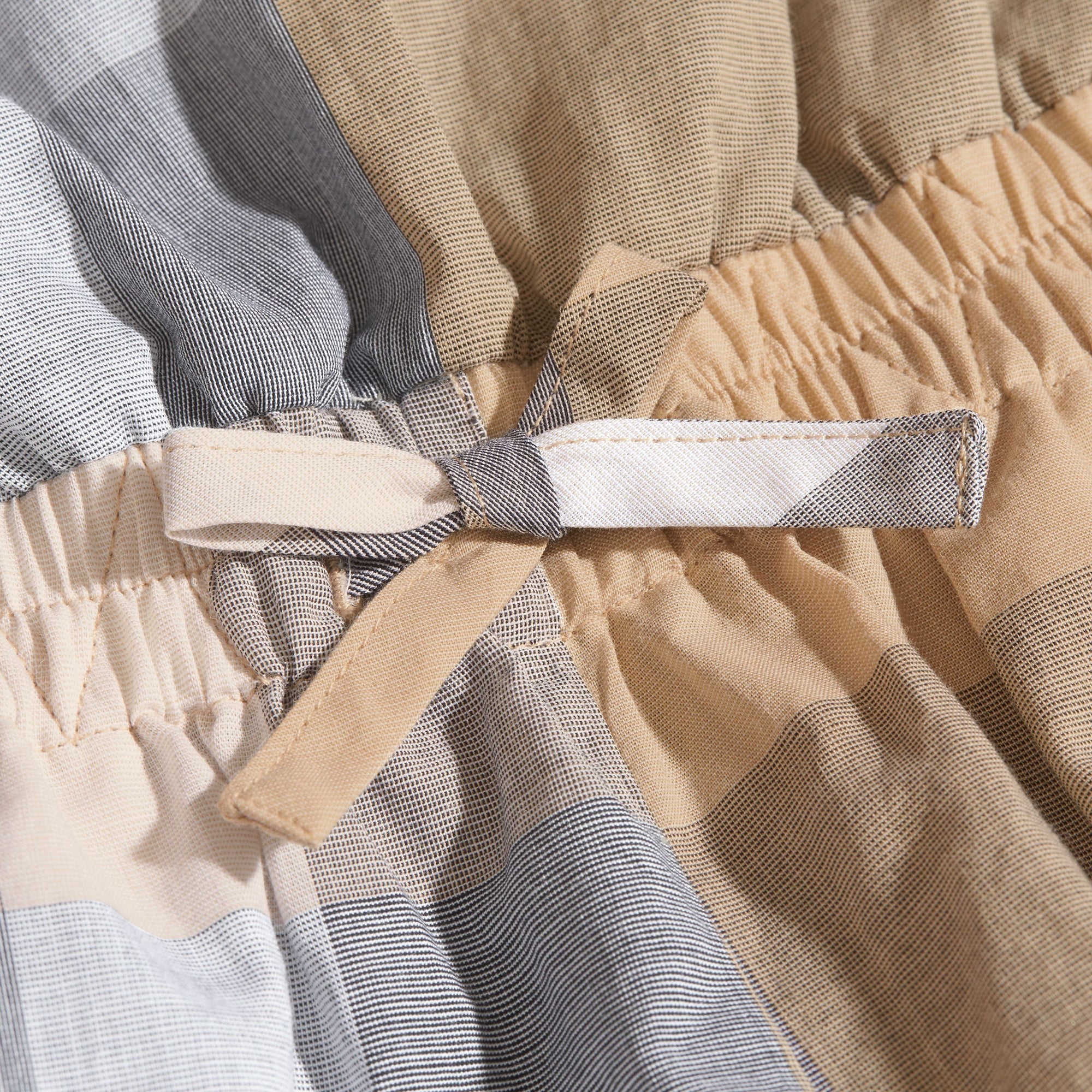 PALE STONE CHECK Combinaison en coton à motif check