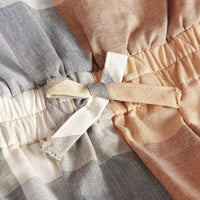 PALE STONE CHECK Combinaison en coton à motif check