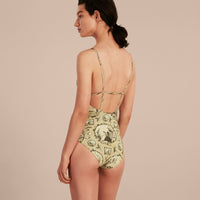 DUSTY CITRINE Maillot de bain à imprimé papier peint