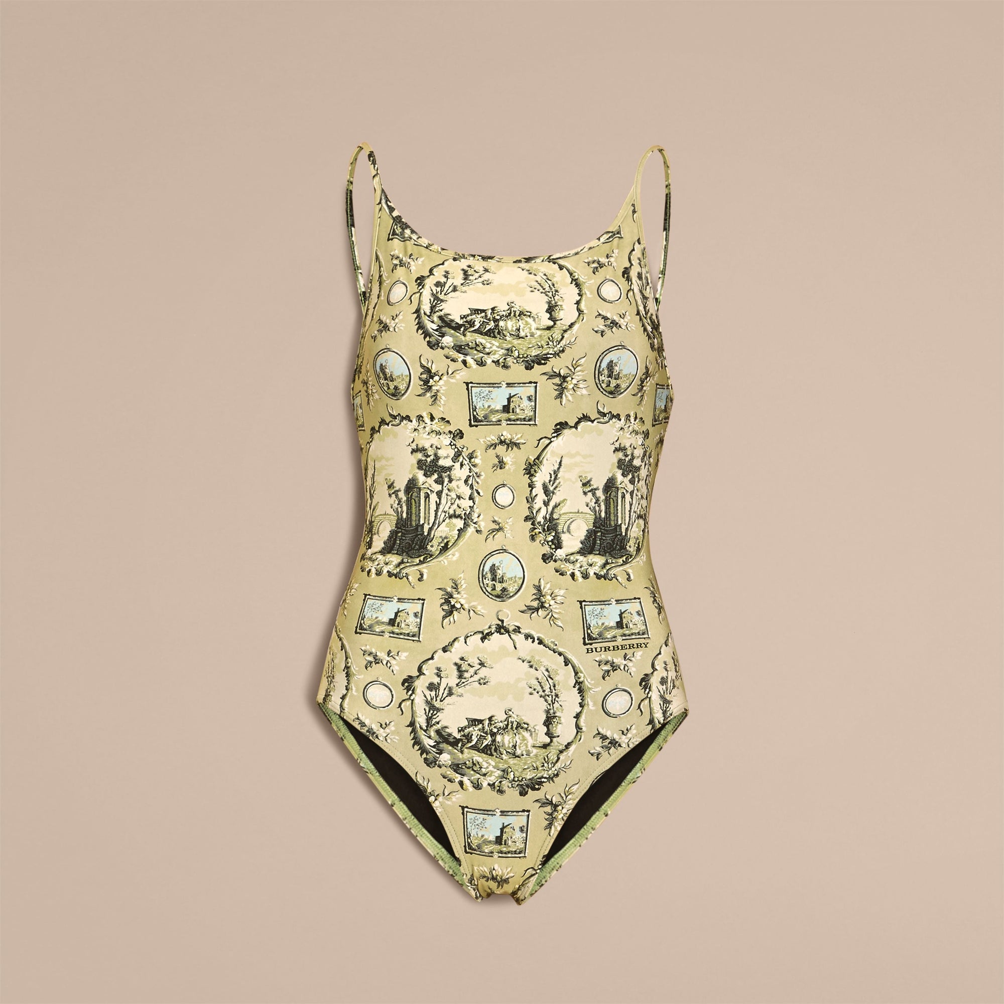 DUSTY CITRINE Maillot de bain à imprimé papier peint