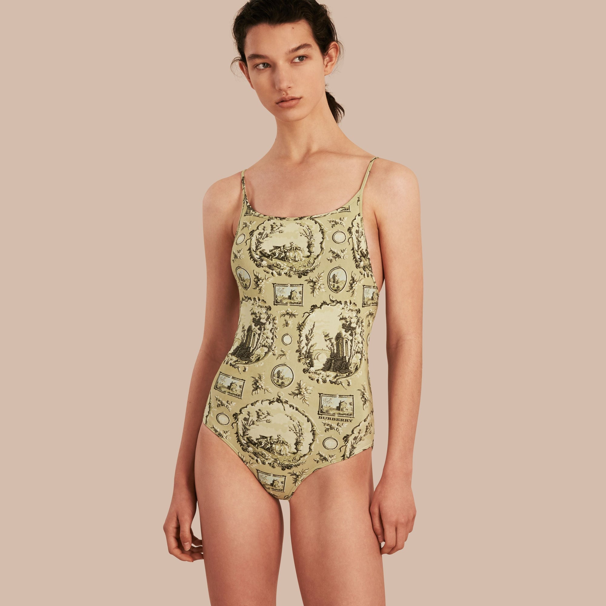 DUSTY CITRINE Maillot de bain à imprimé papier peint