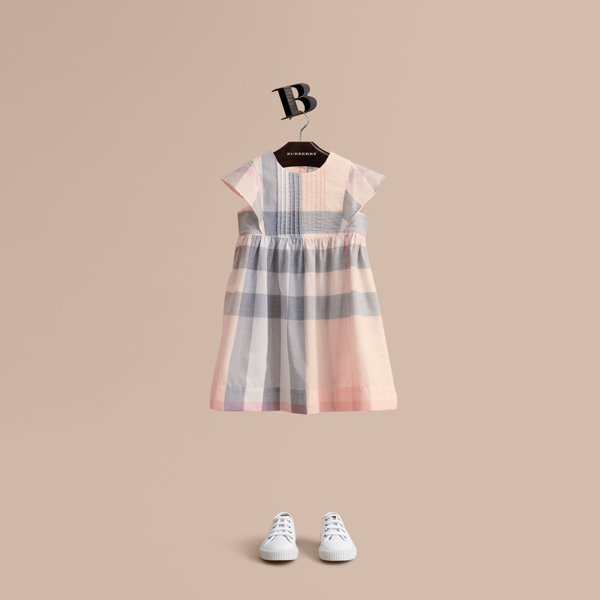 APRICOT Robe en coton à motif check avec volants