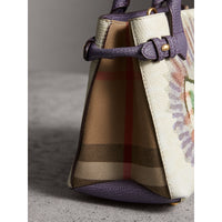 DUSTY VIOLET Sac The Baby Banner en cuir avec imprimé Pallas Heads