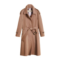 TAUPE Trench-coat en gabardine tropicale