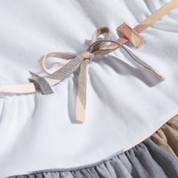 PALE STONE Robe en coton à motif check avec mancherons