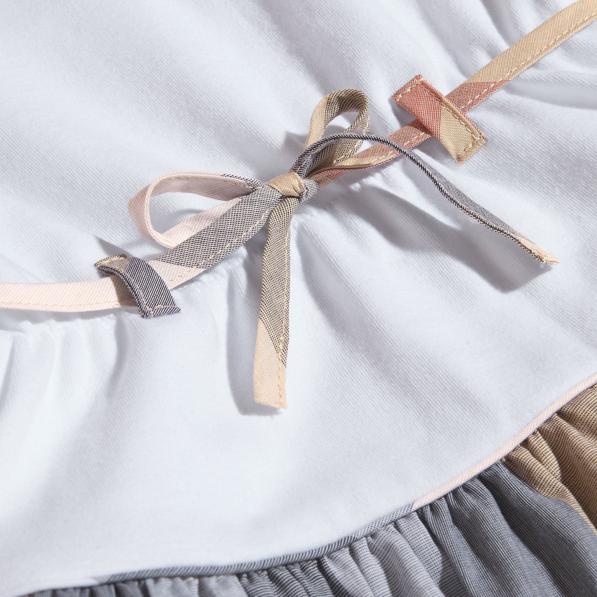 PALE STONE Robe en coton à motif check avec mancherons