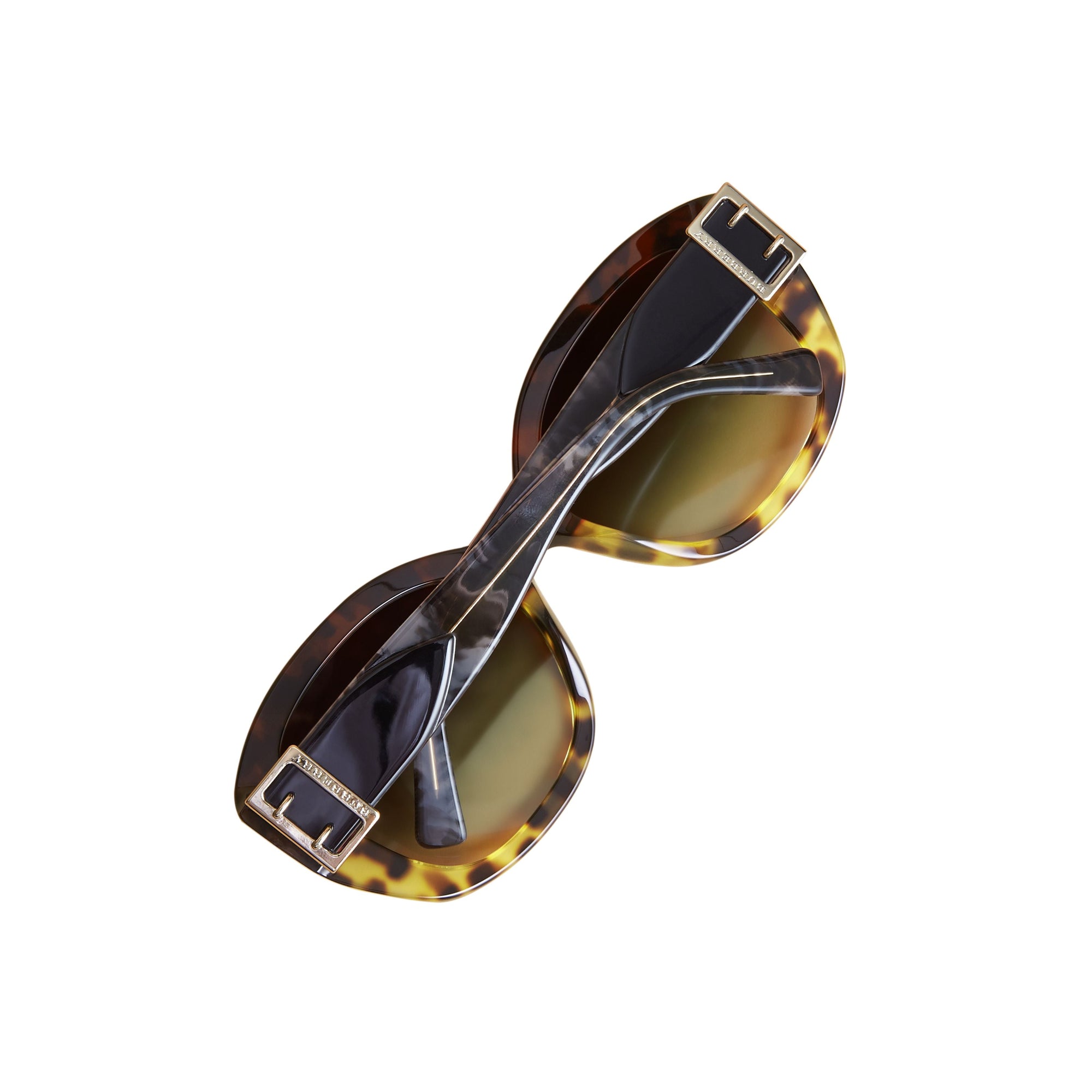 AMBER YELLOW Lunettes de soleil à monture carrée surdimensionnée avec boucle