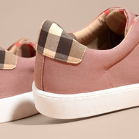 ANTIQUE ROSE Sneakers en coton avec motif check