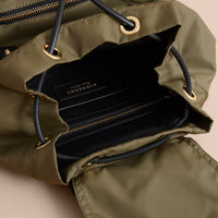 CANVAS GREEN Sac The Rucksack medium en nylon technique avec appliqué à motif Pallas Heads