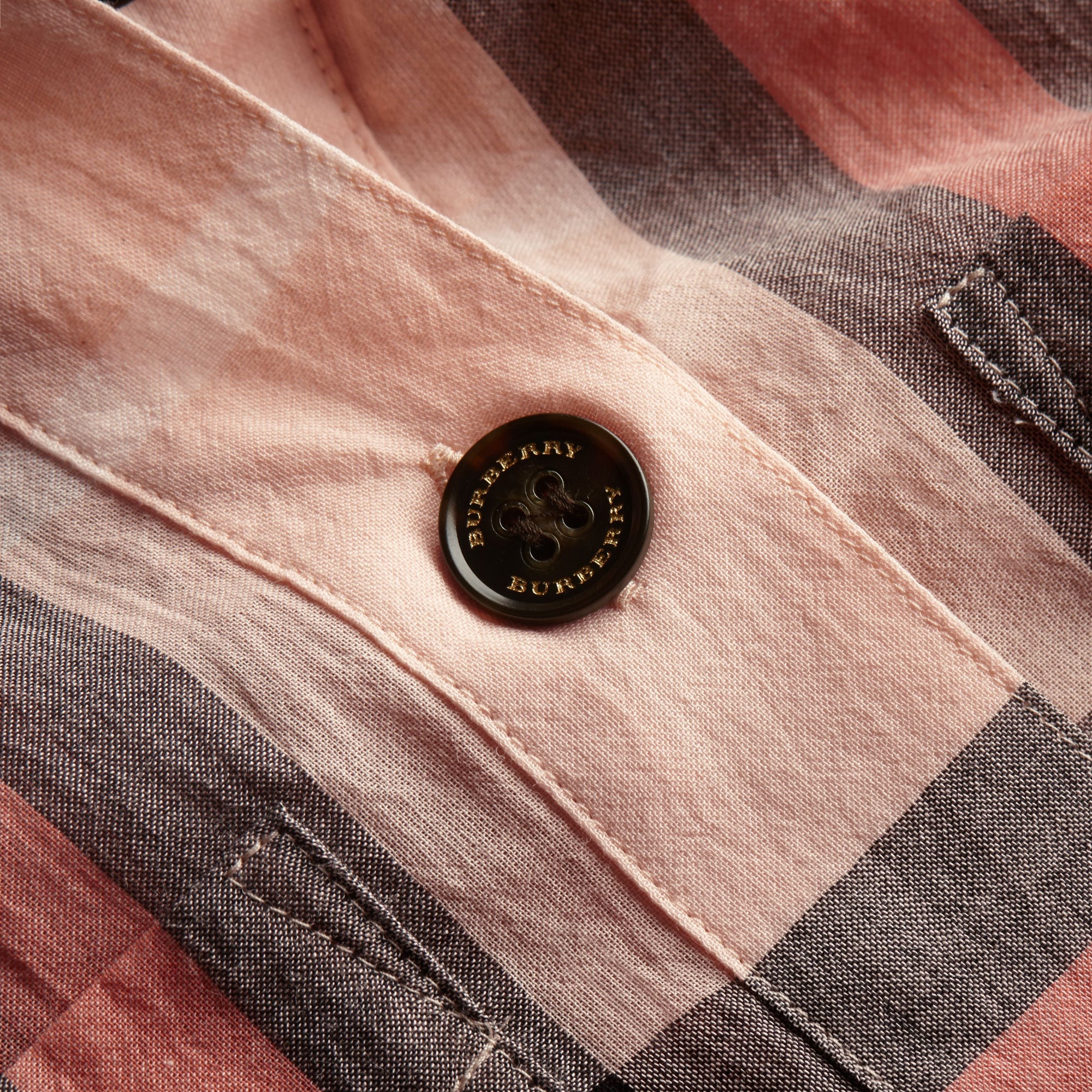 APRICOT Chemise en coton à motif check avec col lavallière