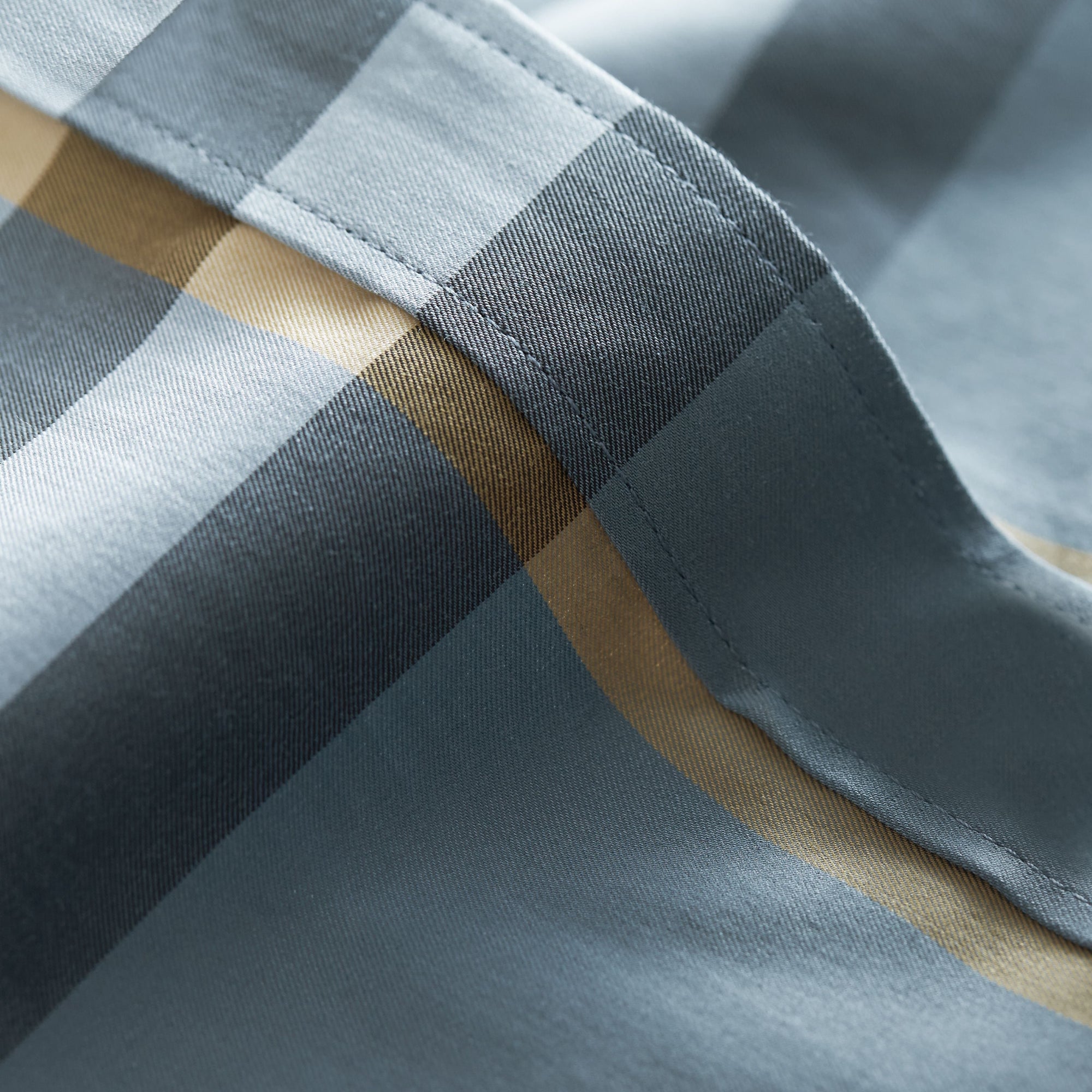 MINERAL BLUE Chemise en coton extensible à motif check
