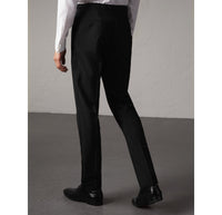 BLACK Pantalon habillé de coupe étroite en laine et mohair