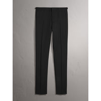 BLACK Pantalon habillé de coupe étroite en laine et mohair