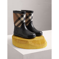 BLACK Bottes de pluie avec empiècement House check