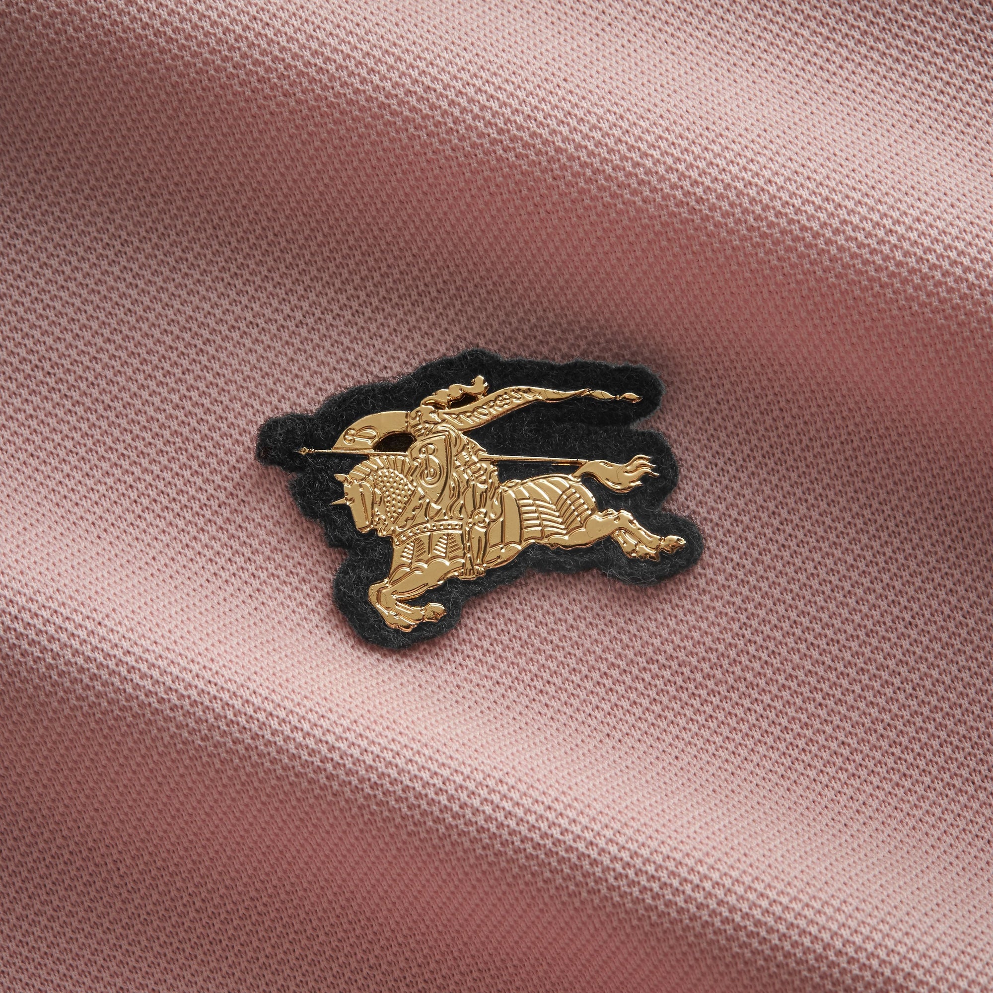 CHALK PINK Polo en piqué de coton