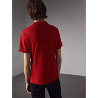 MILITARY RED Polo en piqué de coton