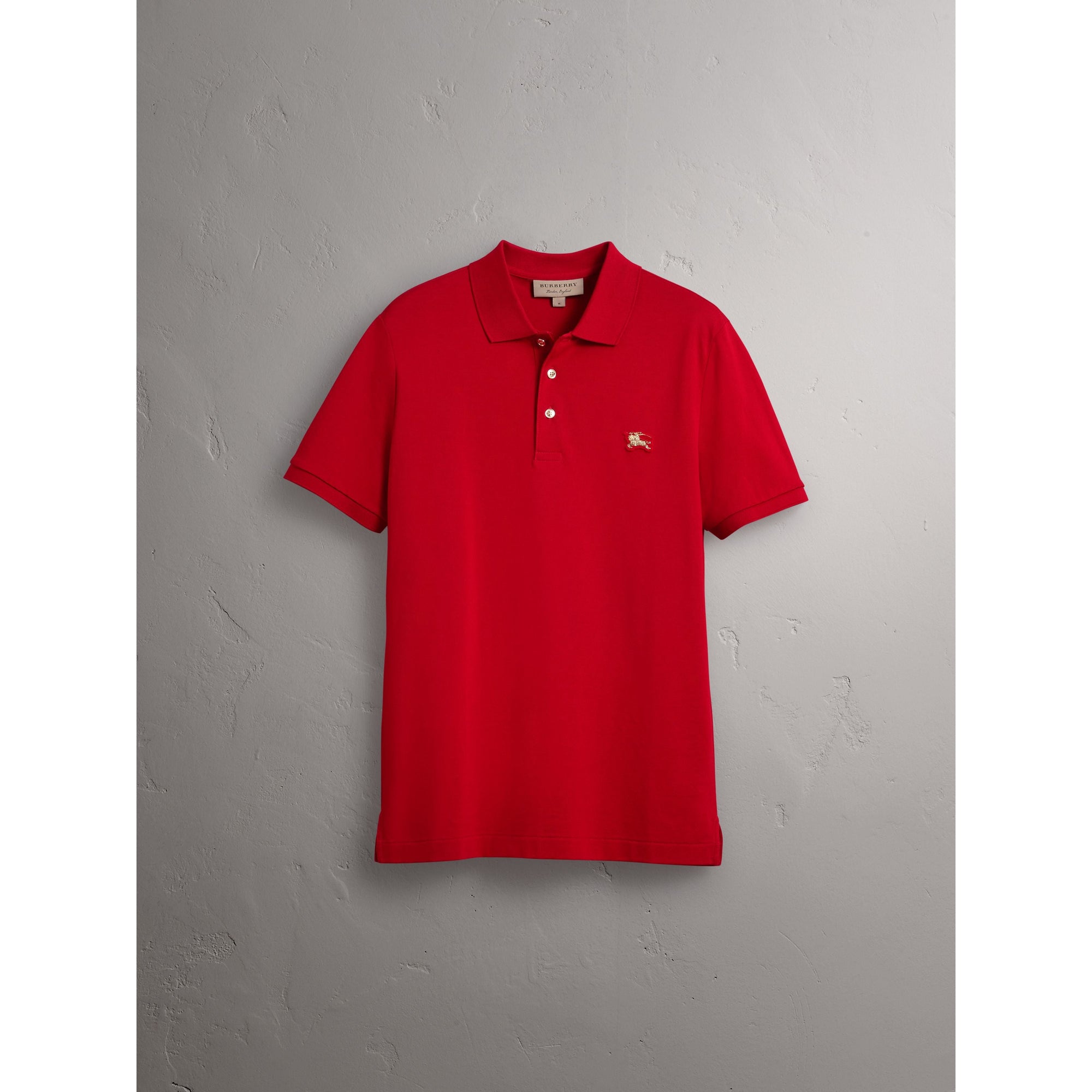 MILITARY RED Polo en piqué de coton
