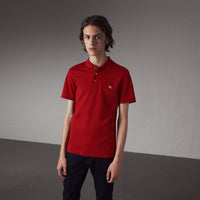 MILITARY RED Polo en piqué de coton